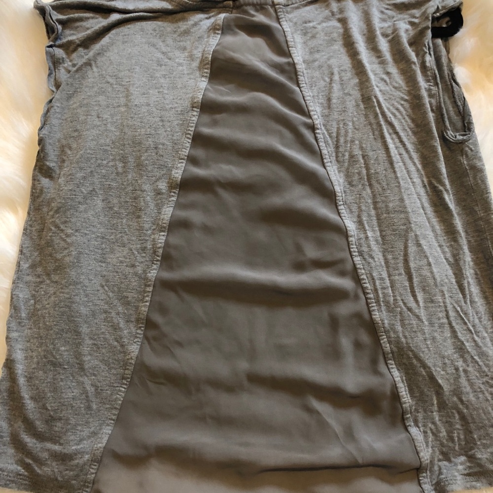 Sheer Back Gray Gap Shirt